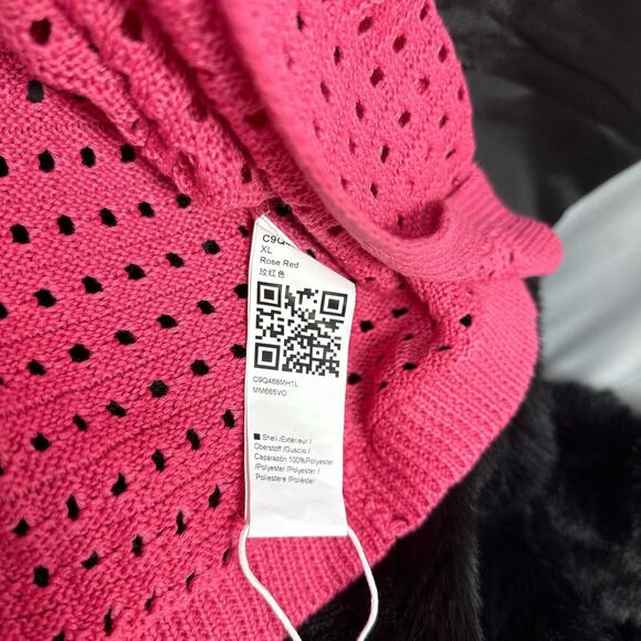 Pink crochet cardigan with tie - Picture 3 of 3